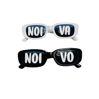 kit 2 óculos + adesivo para casamento tiktok óculos retro vintage ou quadrado preto ou branco noivo noiva