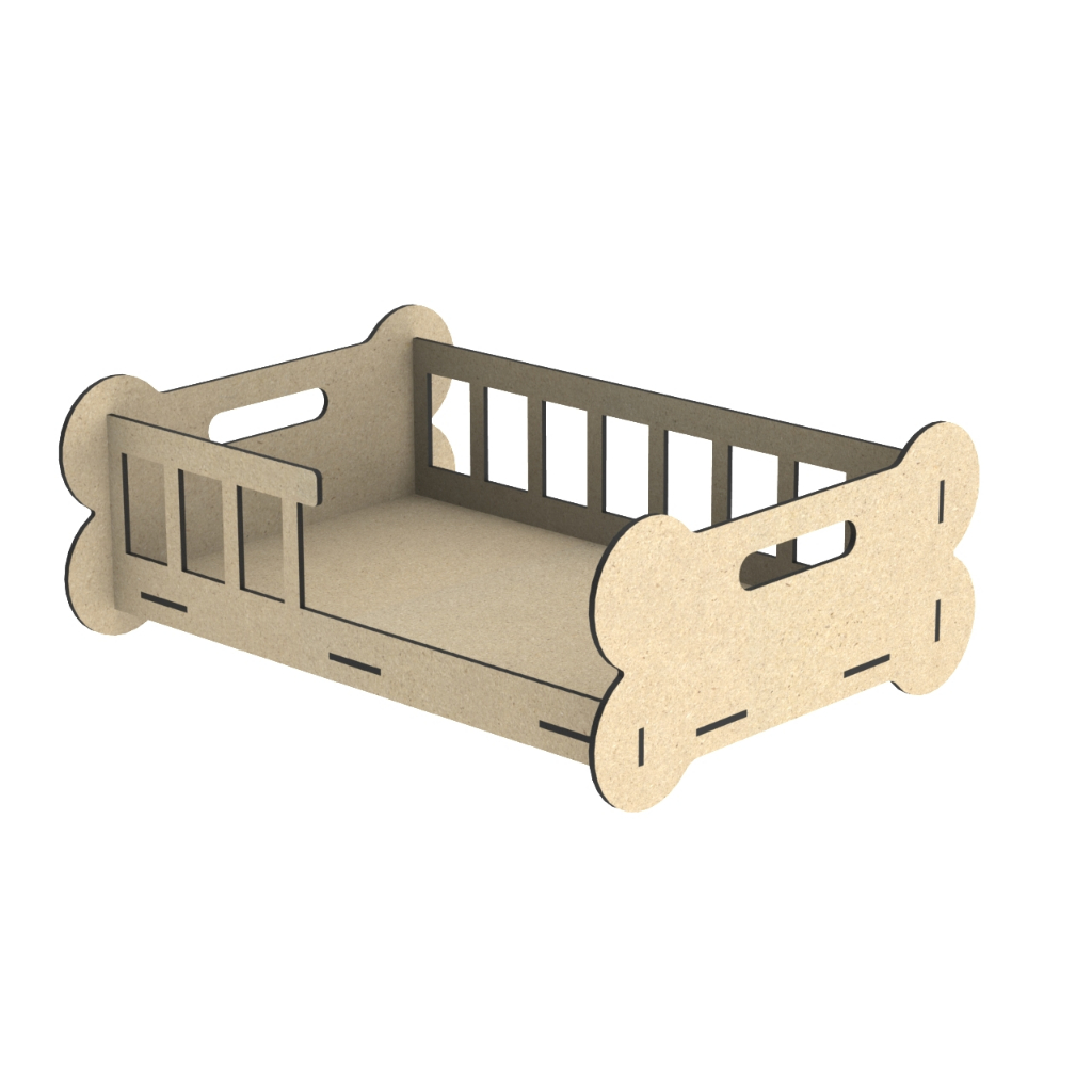 Cama Caminha Sofá Casa Pet Cachorro Gato Mdf Crú 60x30 - M06