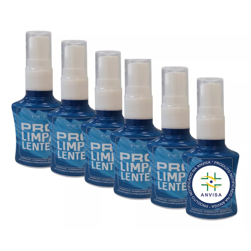 Imagem Kit 6 Spray Limpador De telas De Óculos Sol E Grau/ Telas de celular e televisão