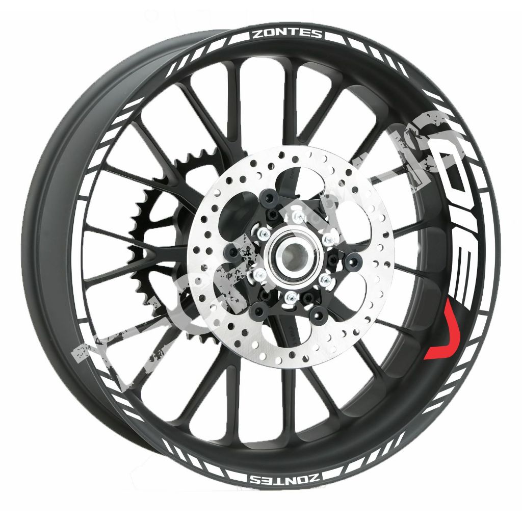 Kit Refletivo de Adesivos para Rodas, Frisos de moto Zontes V310 V 310