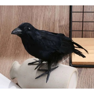 2 Corvo Festa Fantasia Halloween Terror Wandinha Harry Potter Pássaro Bruxa 25Cm. em Oferta na Shopee