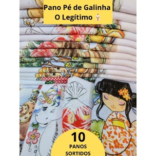 Pano de Prato Estampado Pé de Galinha O LEGÍTIMO H Carvalho