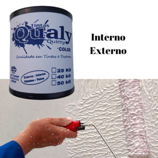 Textura Lisa Branca 25kg Uso Interno Externo Antimofo Hidro-repelente Durabilidade Alta Resistência