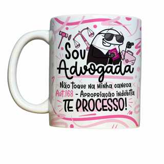 caneca flork sou advogada/sou advogado/caneca de porcelana 325ml