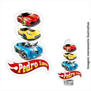 Hot Wheels  Aplique para tubete - 9cm em Oferta na Shopee