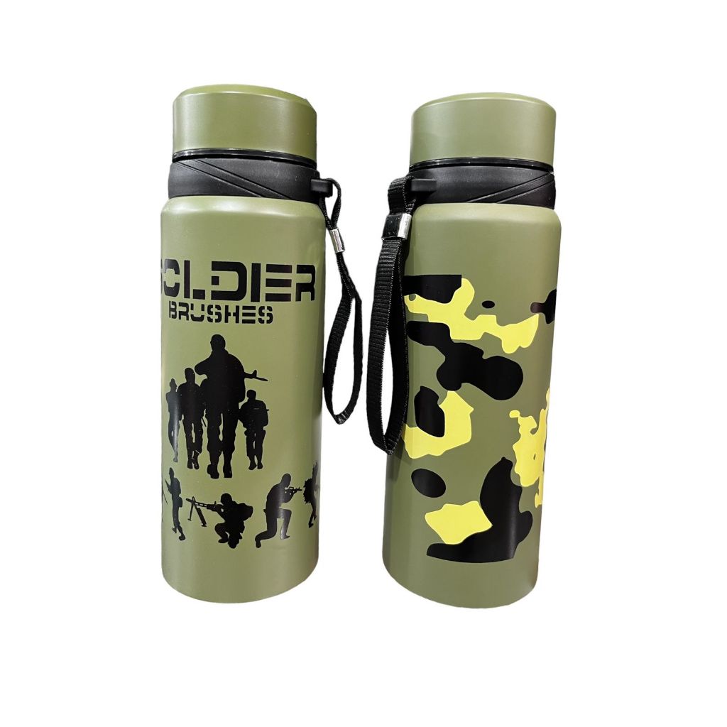 Garrafa Termica Quente e Frio  Exercito Militar com infusor para chá cafe suco agua 800ml