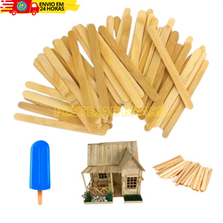 Palito De Picolé Pacote Com Unidades Ponta Redonda Para Artesanato E Sorvete em Oferta na Shopee