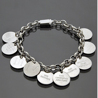 Pulseira Feminina10 Mandamentos Aço Cirúrgico 316L Antialérgico