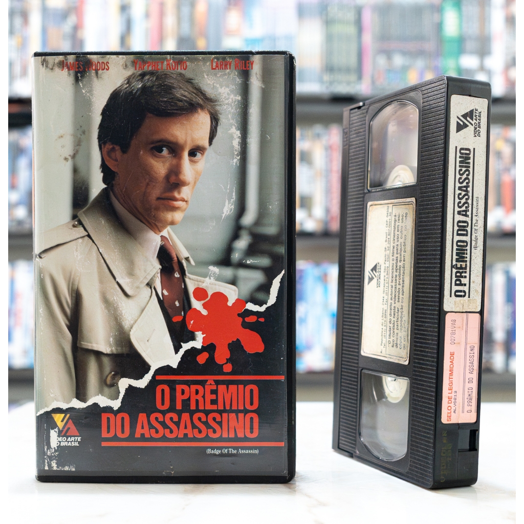 VHS O Prêmio Do Assassino - LEGENDADO - James Woods - Original - Fita de Vídeo Filme - Vídeo Arte (Com Detalhes no Encarte)