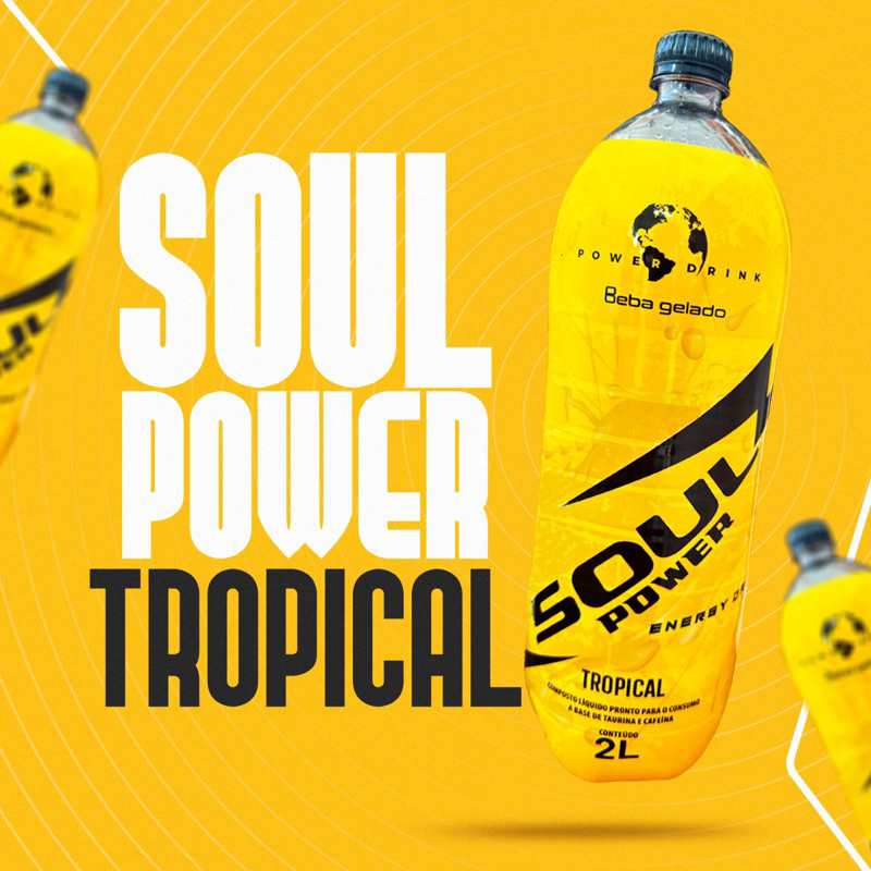 6 ENERGÉTICO 2 LITROS SOUL POWER TROPICAL - R$.5,99 cada