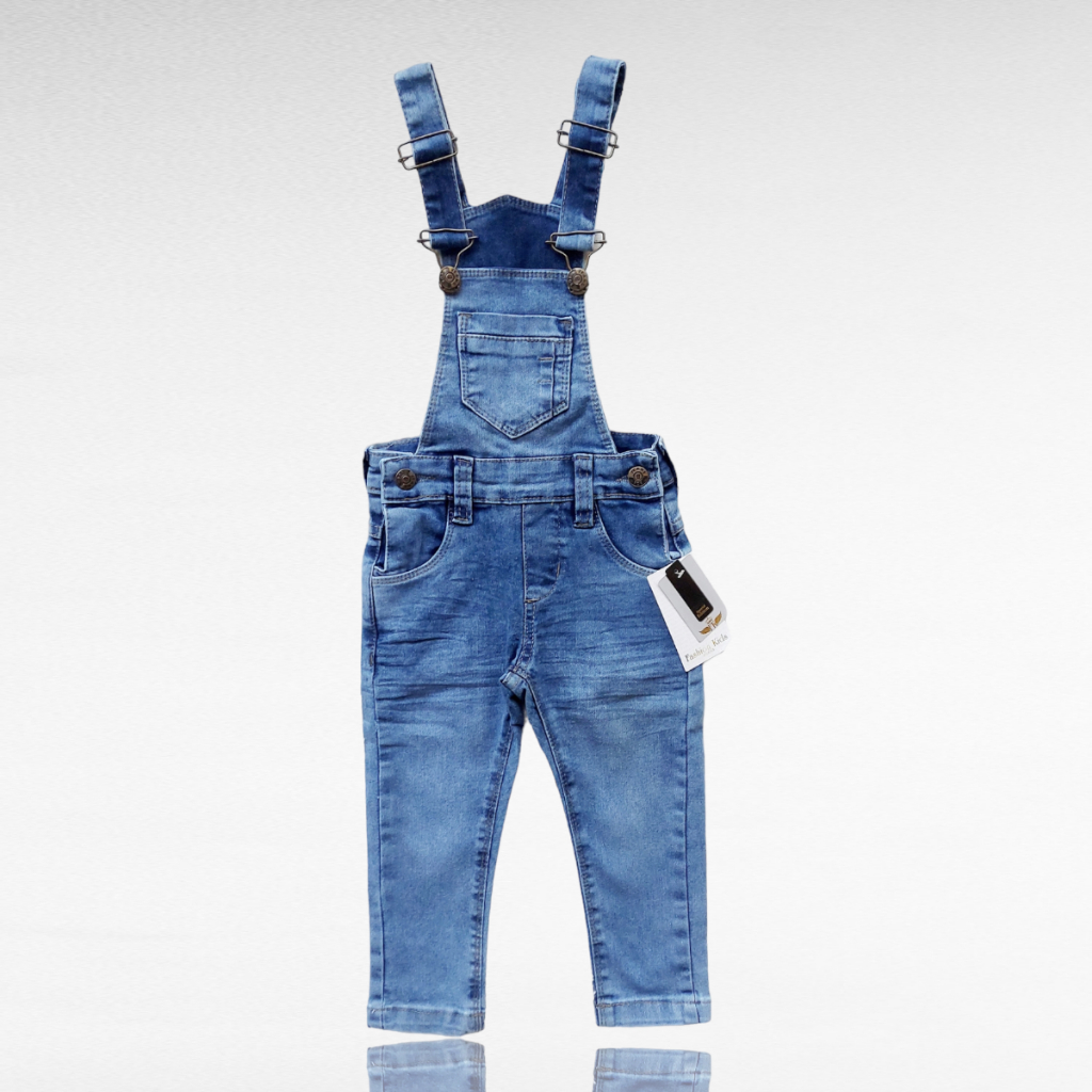 Macacão Jardineira Calça Jeans Elastano Bebê Infantil Juvenil Menino