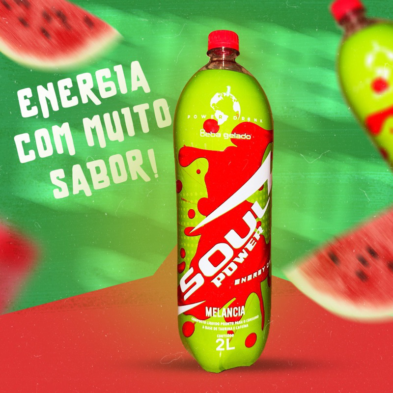 6 Energético Soul Power 2 litros melancia - R$.5,99 cada