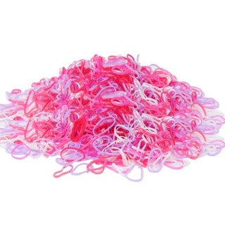 Kit 1000 Unidades Elástico de Silicone Rosa Para Cabelo Infantil/Adulto Liguinha Xuxinha
