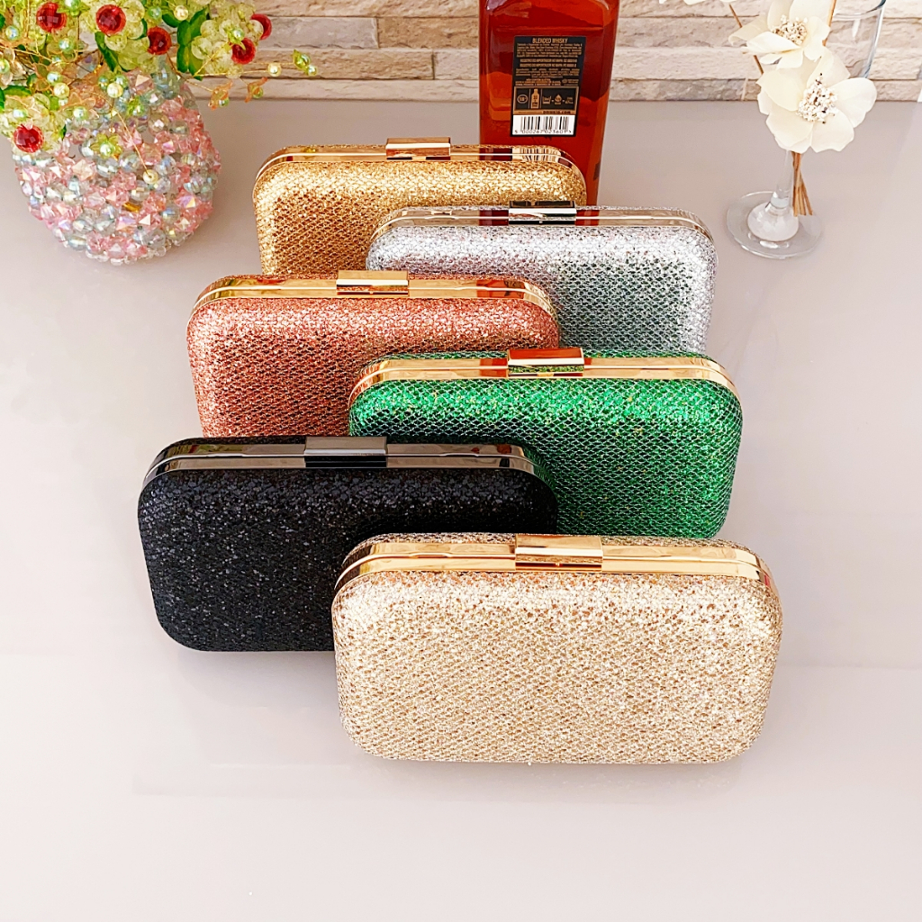 Bolsa Tiracolo / Carteira Feminina Com Glitter Para Festa / Banquete / Casamento WT168-8 em Oferta na Shopee