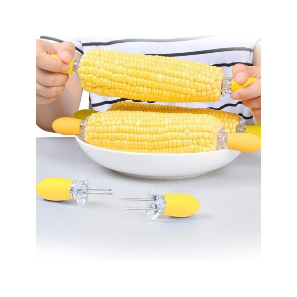 Pegador suporte garfo garfinho espeto para segurar espiga de milho