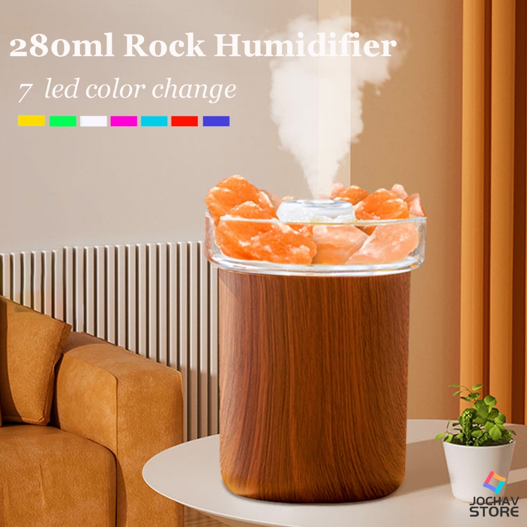 Aromatizador Purificador Aromaterapia E Umidificador De Ar Com Pedras Humidificador De Ambiente Difusor 280ml