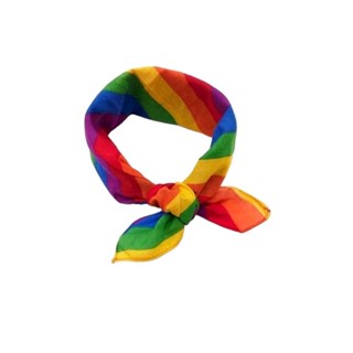 bandana LGBT orgulho lenço arco-íris faixa colorida festas eventos.