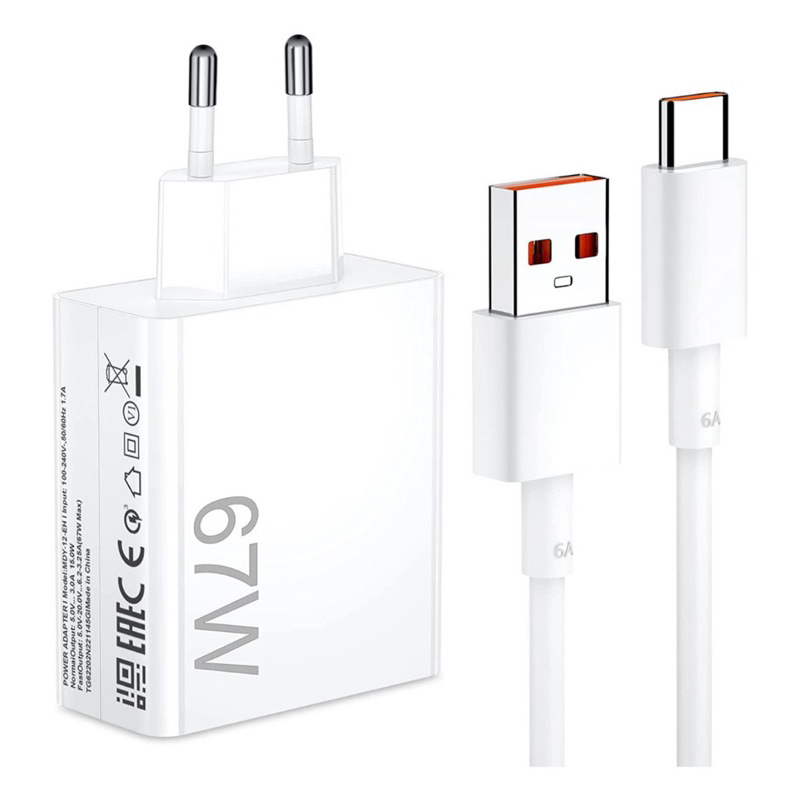 Carregador xiaomi 67w de potência original lacrado, carregamento rápido