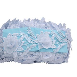 Renda Guipir 3D2 - 1 metro Largura: 9,0cm Composição: 100% Poliéster cor branca em Oferta na Shopee