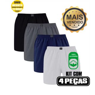 Kit 4 Pijamas Masculino Samba Canção Algodão Coloridos conforto Short para Dormir/descansar/Lazer Produto de Qualidade