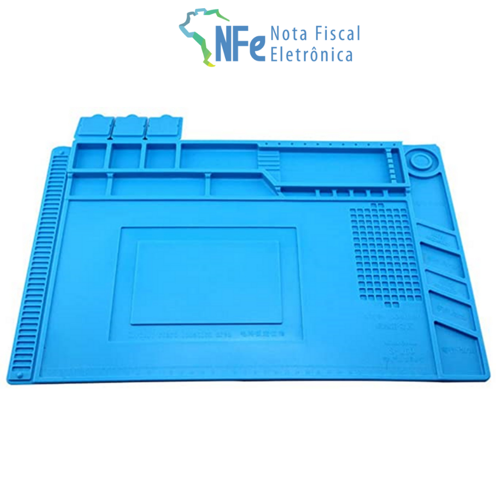 Manta Antiestática Bancada 45x30cm Resistente a Calor Tapete de Silicone para Manutenção de Eletrônicos Antiderrapante Anticorrosivo Estação de Trabalho Assistência Celular Tablet Relógio Brinquedo