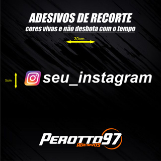 Adesivo seu Instagram Colorido 30x5 personalizado em Oferta na Shopee