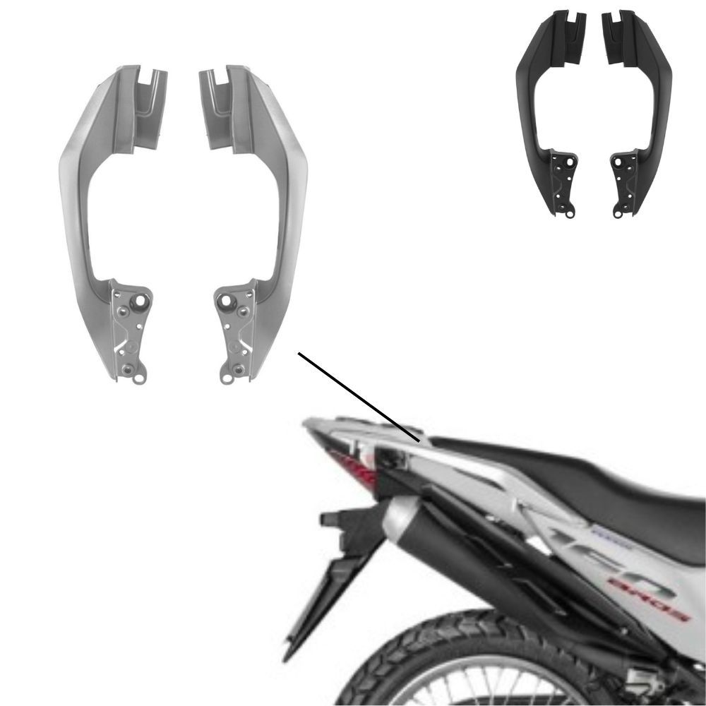 Par De Alça Traseira Moto Nxr Bros 160 2015 2016 2017 Cromo Forte em Oferta na Shopee