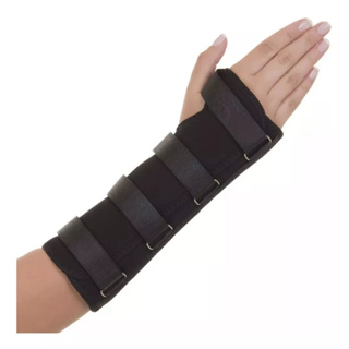 Ortese Ampla Para Punho Em Lona Com Tala Preto em Oferta na Shopee
