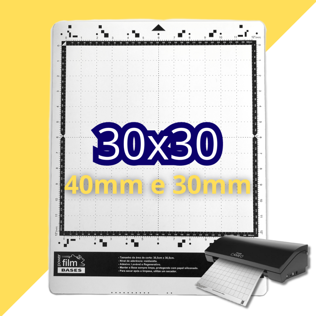 Base de Corte 30x30 Para Ploters Brother ScanNCut CM 300, 550 e 650 - Com Cola e Sem Cola - 40mm