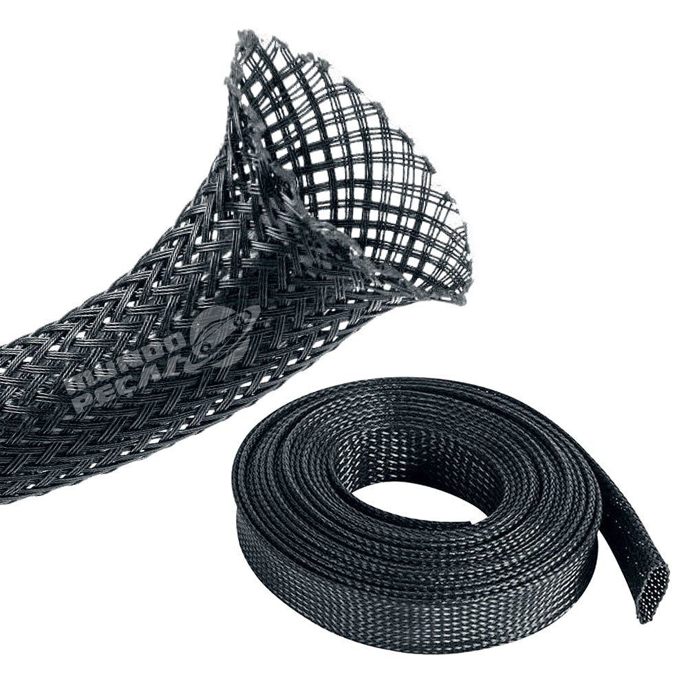 Malha Nautica Expansiva Preta 6mm 25 Metros Fueltech Injeproo