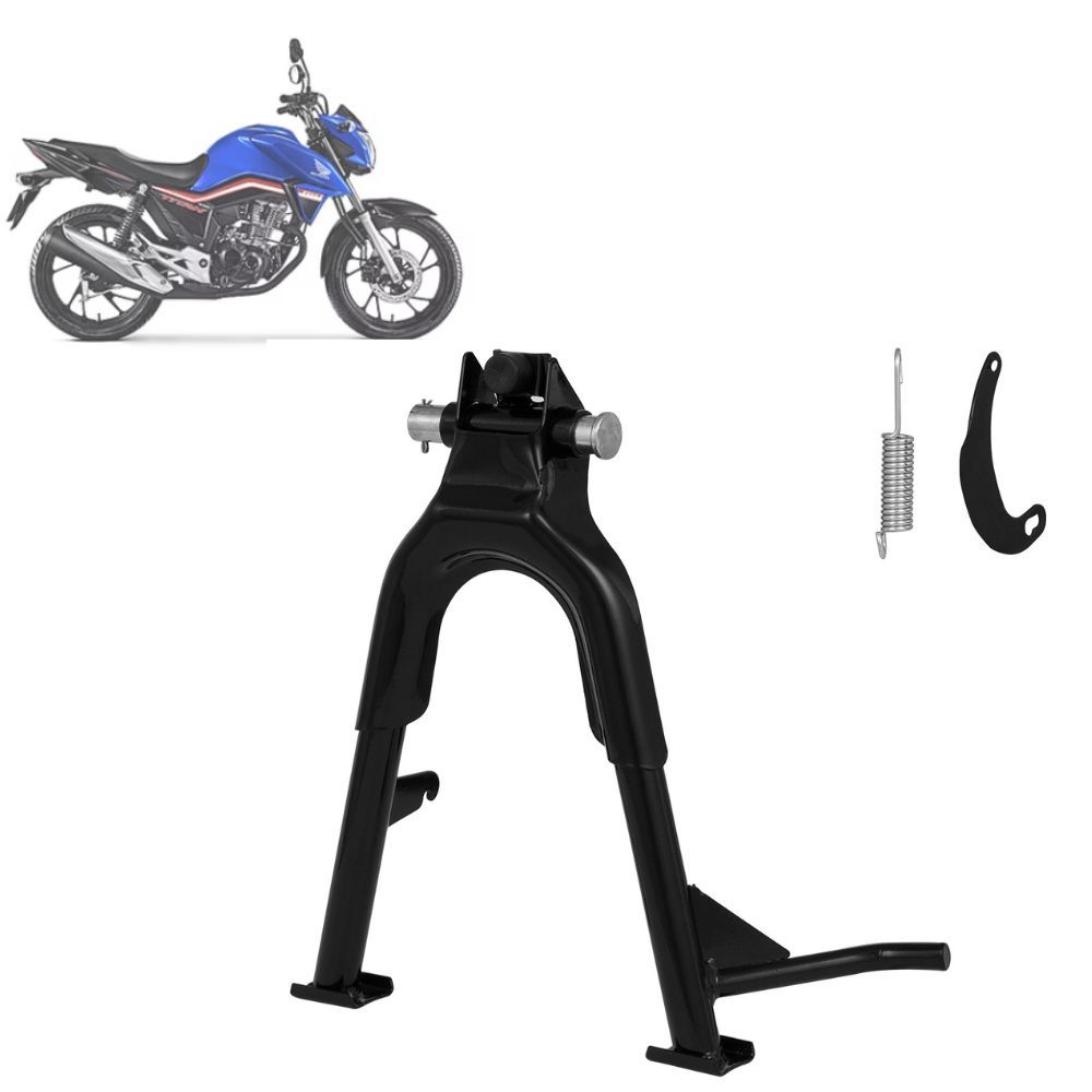 Cavalete Central Tripé Pro Tork Moto Honda Titan 160 2019 Com Suporte Pino E Mola