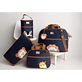 Kit Bolsas de Bebê Maternidade Com Trocador Família Bichinhos em Oferta na Shopee