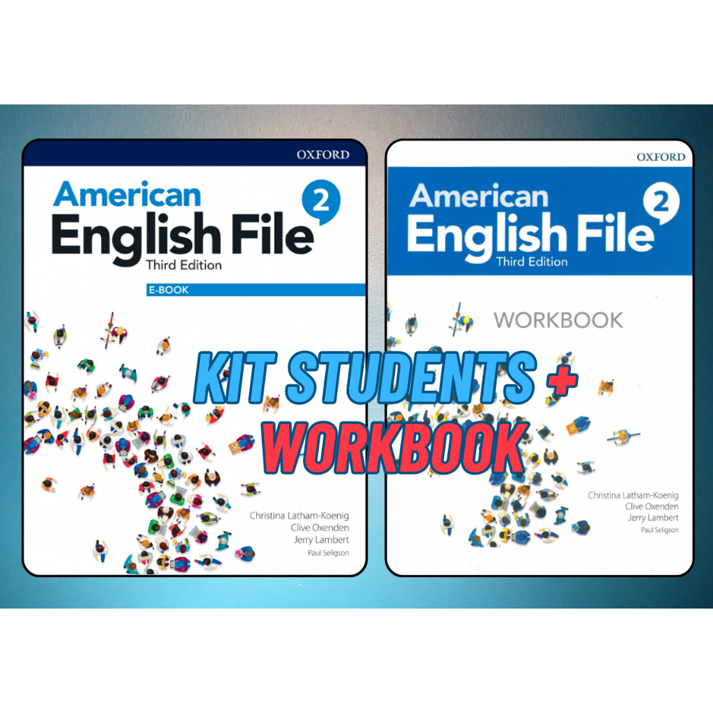 American English File Level 2 third edition  student book + Workbook em Oferta na Shopee