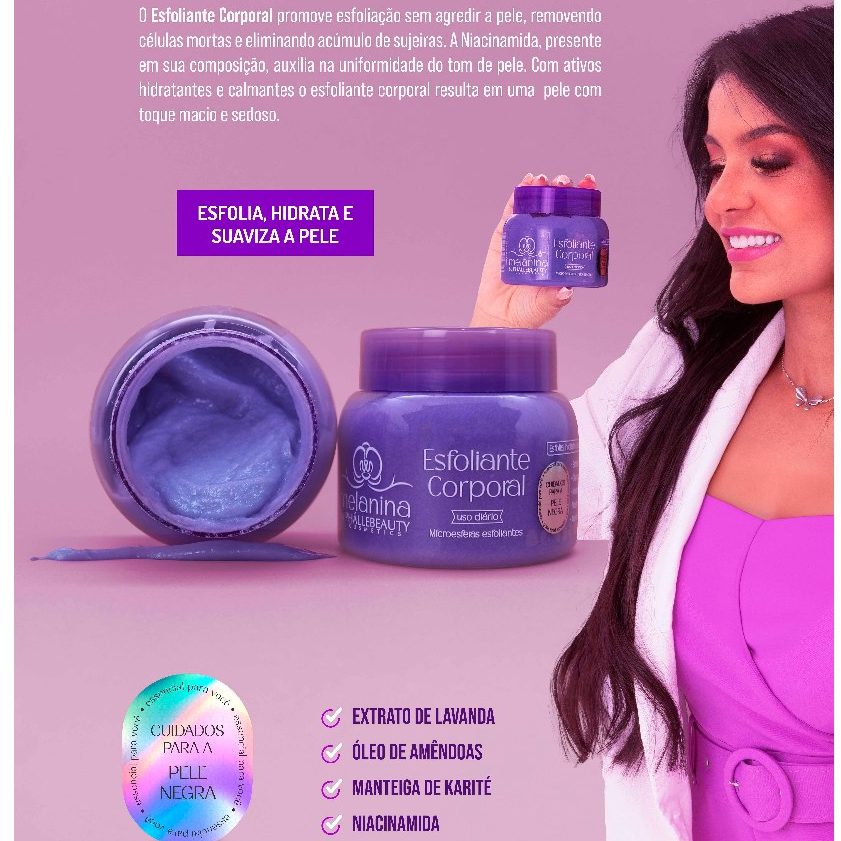 Detalhes do Esfoliante Corporal Melanina By PhálleBeauty PH0731