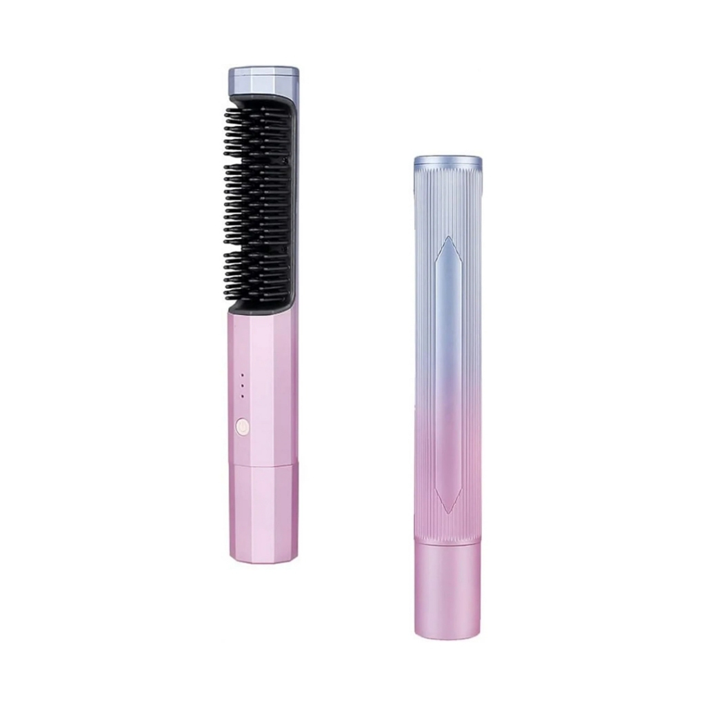 Escova Pente Alisadora de Cabelo Recarregável Portátil USB Sem Fio 5W Hair Styler