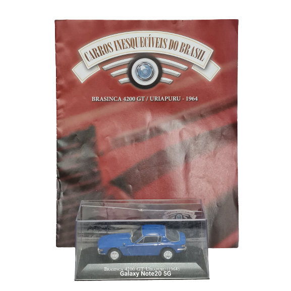 1964 BRASINCA 4200 GT UIRAPURU CARROS INESQUECÍVEIS DO BRASIL - ALTAYA 1:43 CASE DE ACRÍLICO C/REVISTA *** VER OBS.