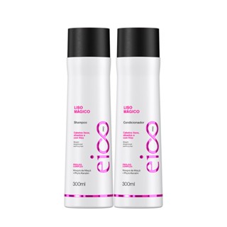 Kit Liso Mágico Eico Pro Liss Pós Progressiva Tratamento Capilar Shampoo 300ml e Condicionador 300ml Efeito Liso Anti Frizz