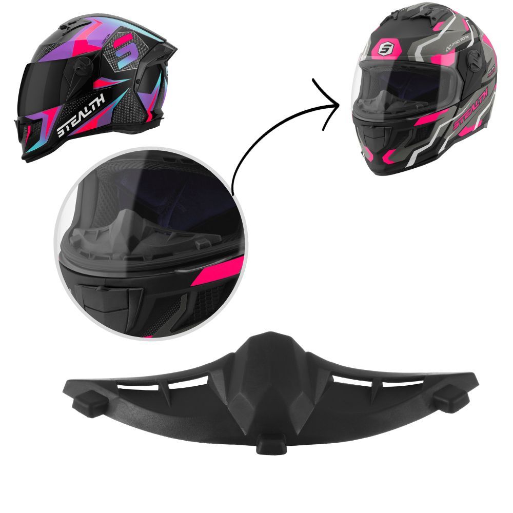 Narigueira Do Capacete Stealth Pro Tork Modelo Fechado Peças Acessórios de Reposição Preto em Oferta na Shopee
