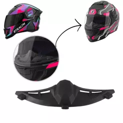 Narigueira Do Capacete Stealth Pro Tork Modelo Fechado Peças Acessórios de Reposição Preto