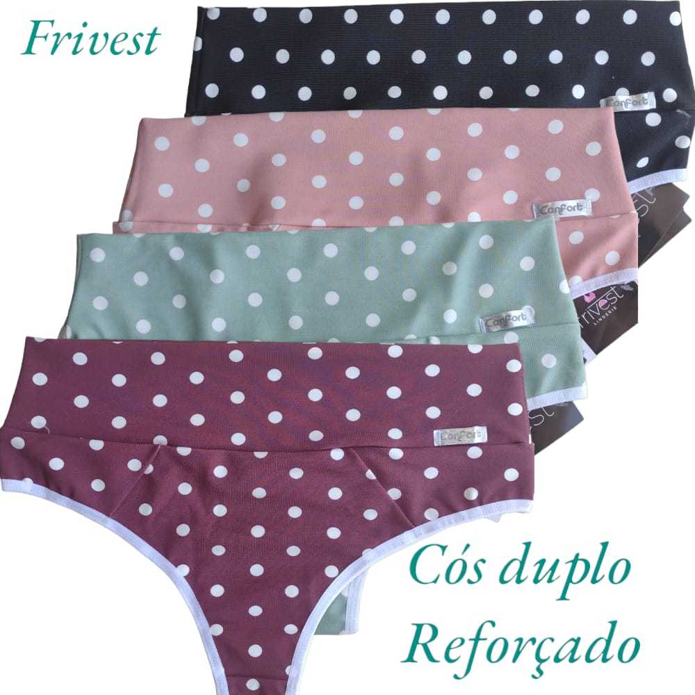 Kit 3 Cinta Modeladora Reduz Barriga Cós Alto e Duplo Calcinha Modeladora Lingerie Feminina