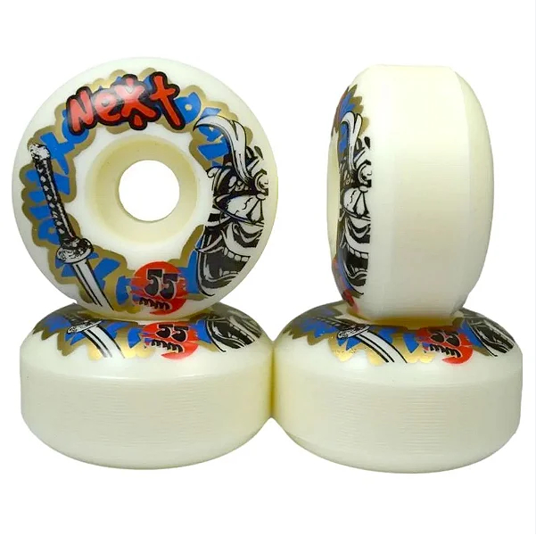 Roda De Skate Next 55mm Katana (Feita pela Moska) 52 D Branca Nacional