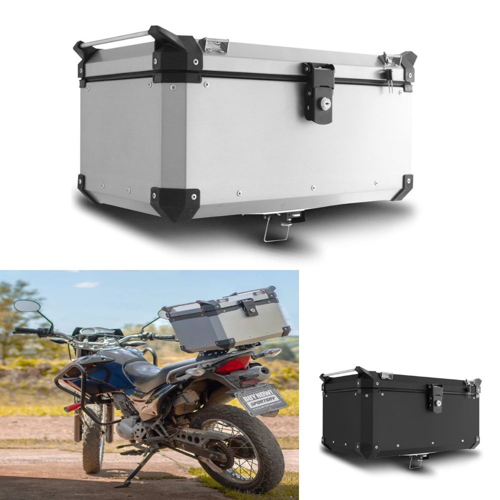 Baú Bauleto Traseiro Moto Top Case 56 Litros Super Adventure Moto Universal