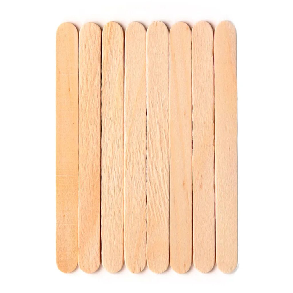 Palito de Picolé Redondo de Madeira Cru 100 Unidades - Estilo
