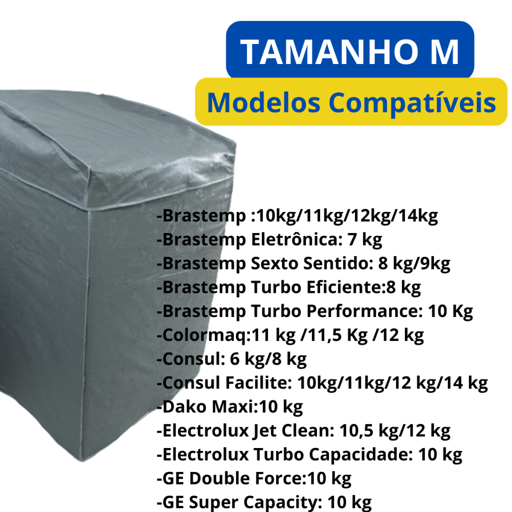 Capa Maquina De Lavar Brastemp Consul 10kg 11kg 12kg