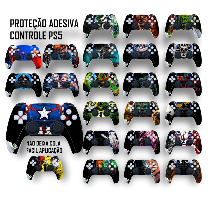 compativel skin adesivo proteção de controle PS5  - pelicula de customização e proteção / NÃO DESBOTA