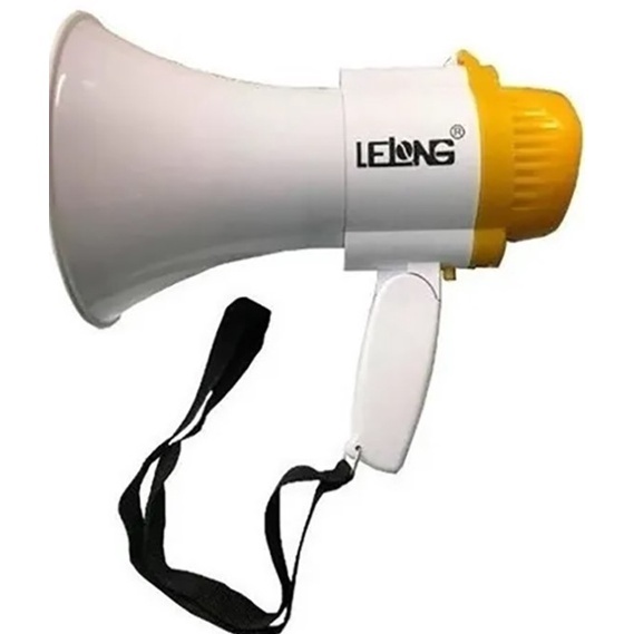 Megafone Portátil Recarregável Com Sirene Musical E Gravador