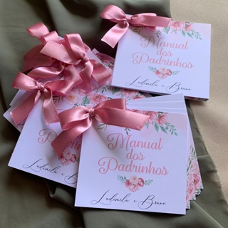 Manual dos padrinhos personalizado - convite de padrinhos em Oferta na Shopee