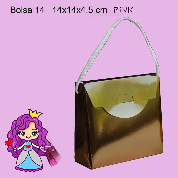 Bolsa MS14 Laminado Colorida 250GR - 14x5,5x14 cm - Pacote com 10 unidades — imagem 2 de 2