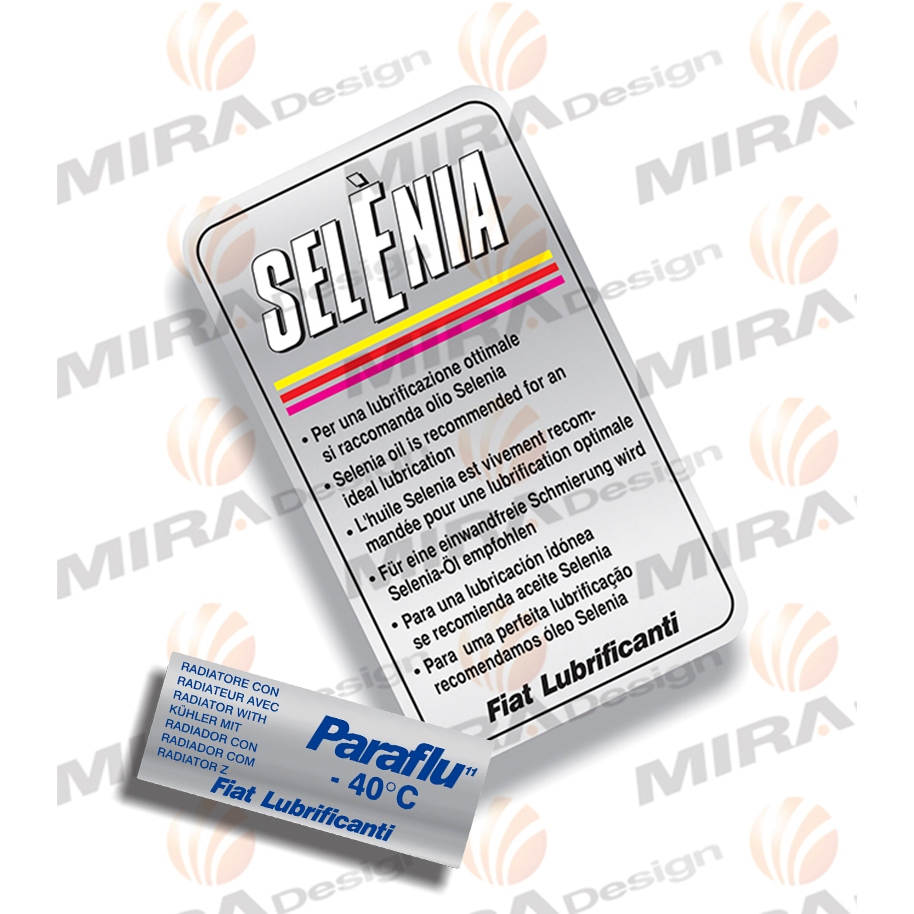 Kit Adesivos Selènia + Paraflu 11 p/ Fiat Coupé e Tipo 2.0 16V