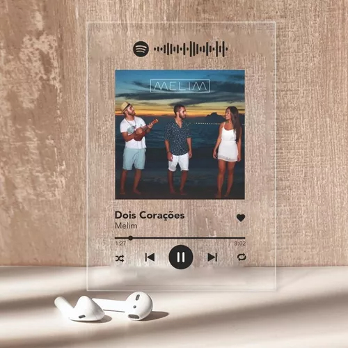 Placa Spotify Personalizada Com Foto Quadro Spotify